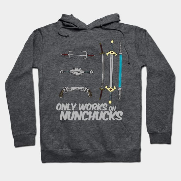 Only works on nunchucks Hoodie by BRed_BT